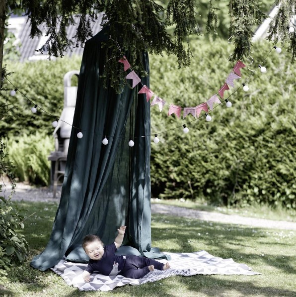 Nordic Ins Klamboe Kinderkamer Dome Bed Gordijn Kids Play Tent Kamer Decoratie Foto Props Decor Speelgoed: Dark green