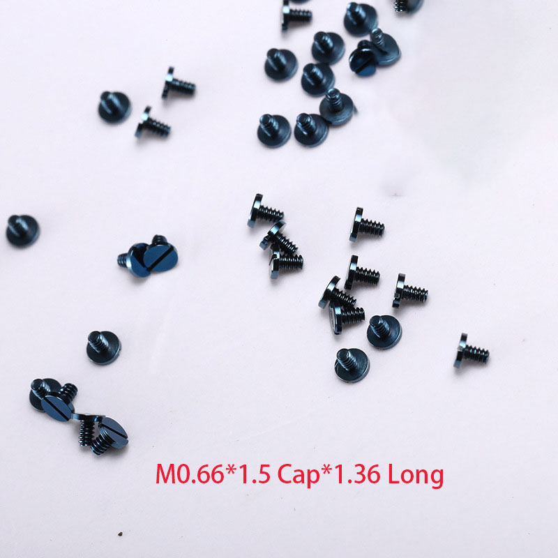 Blå skrue  m0.7*1.5 hetter *1.4mm lange mekaniske urverk tilbehør til klokker, reparasjonsdeler, ettermarkedsutskiftninger