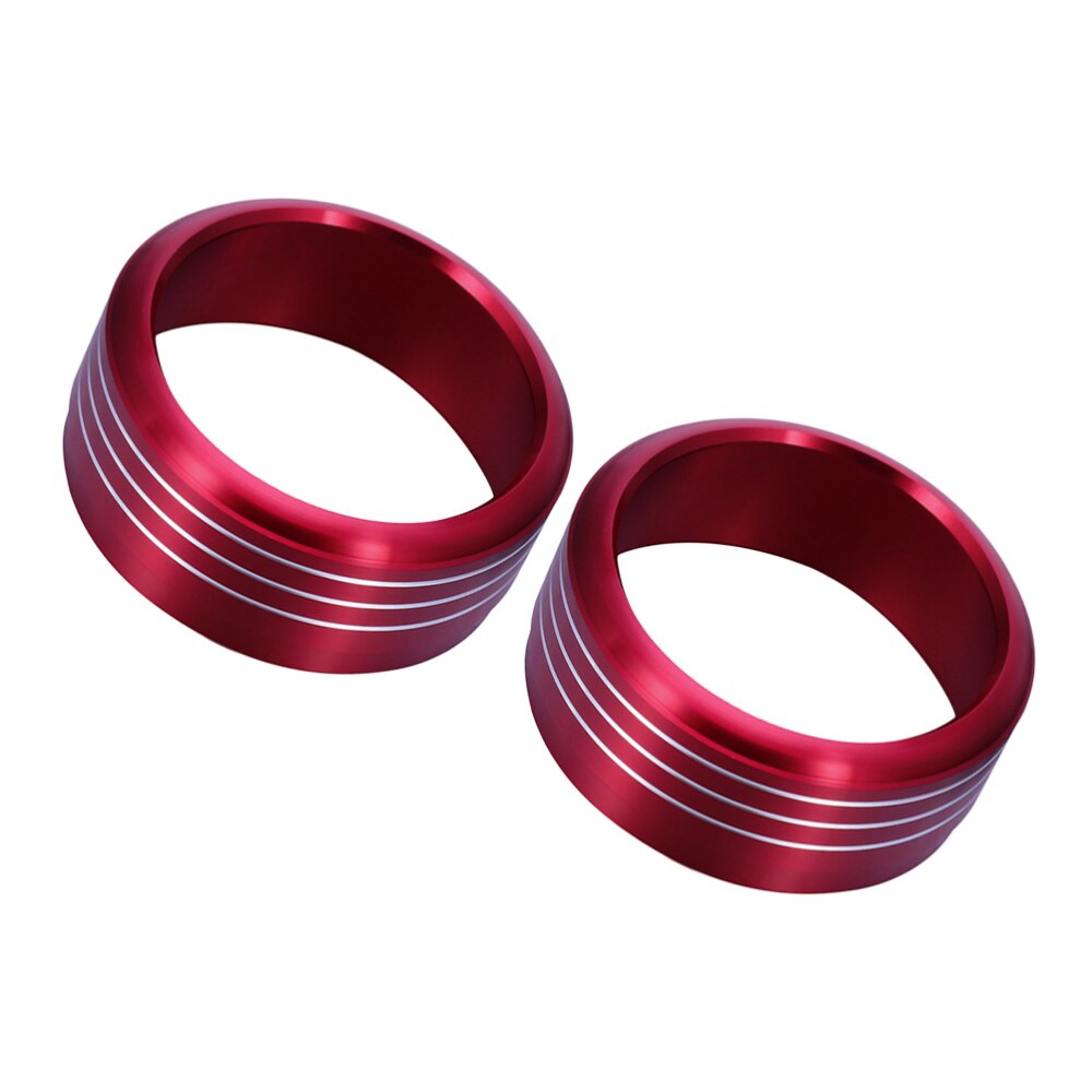 2Pcs Climate Control Knob Ring Covers For Impreza Forester Crosstrek (Silver)