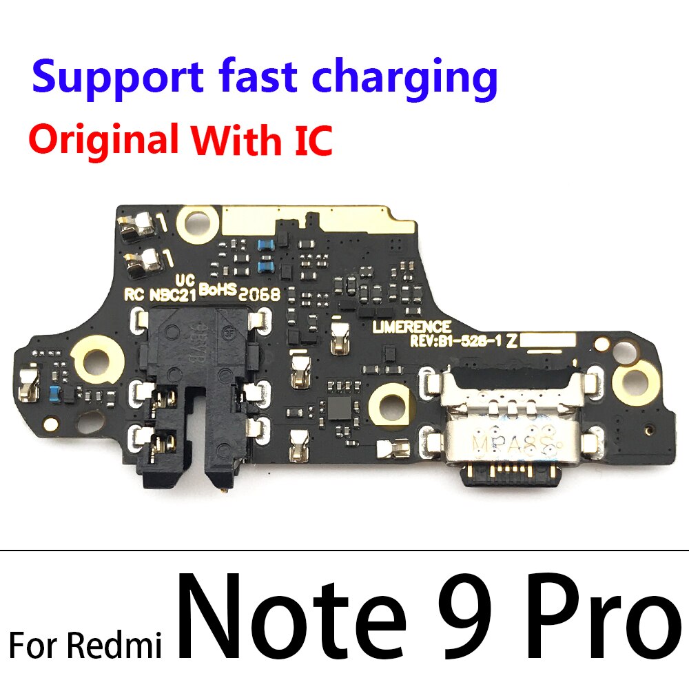 Ładowarka USB złącze portu dokującego złącze Flex Cable dla Xiaomi Redmi Note 8T 9S 9 4 4X 5 5A 6 3 Pro Se 152mm: Note 9 Pro Original