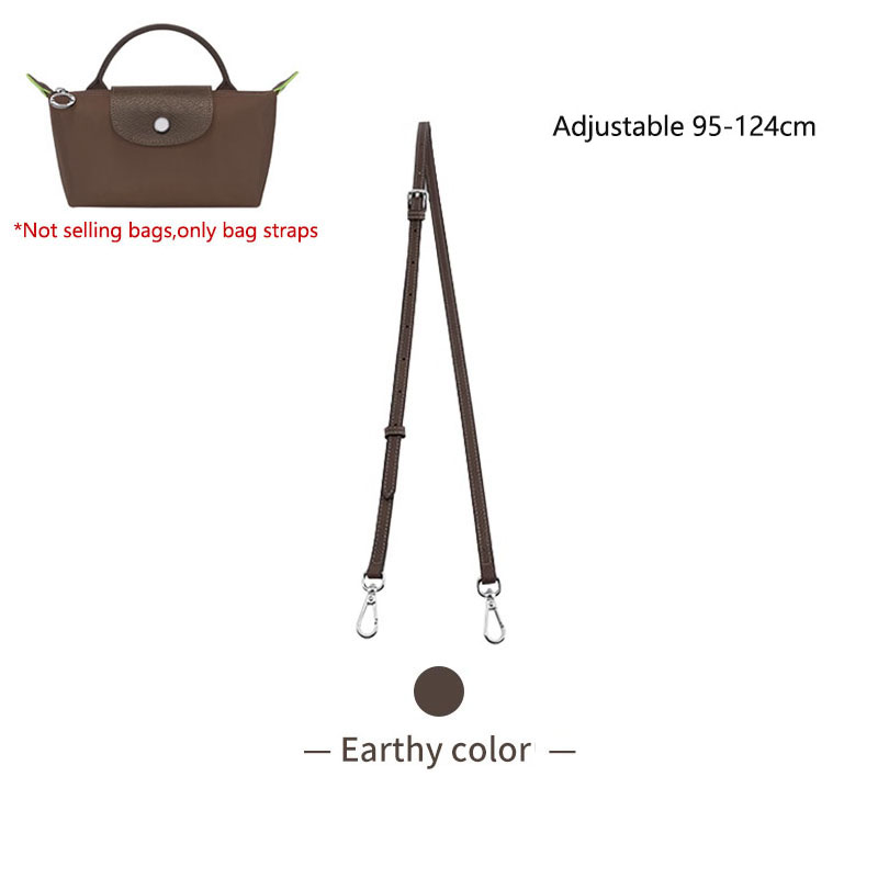 Zapasowy pasek na ramię ze skóry bydlęcej do małego paska crossbody Longchamp bez modyfikacji dziurkowania: Czekolada