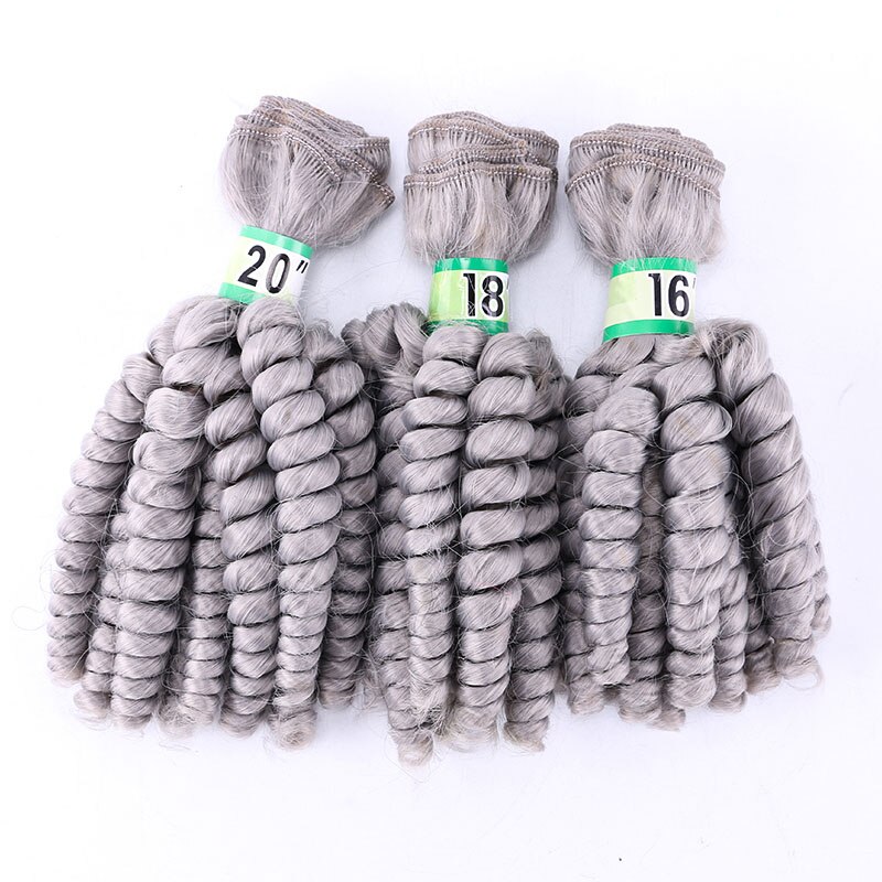 Synthetic Afro Ombre spring twist hair bundles extension 3 pieces one lot hair weaving for full head hair Dream ice’s: 1001#
