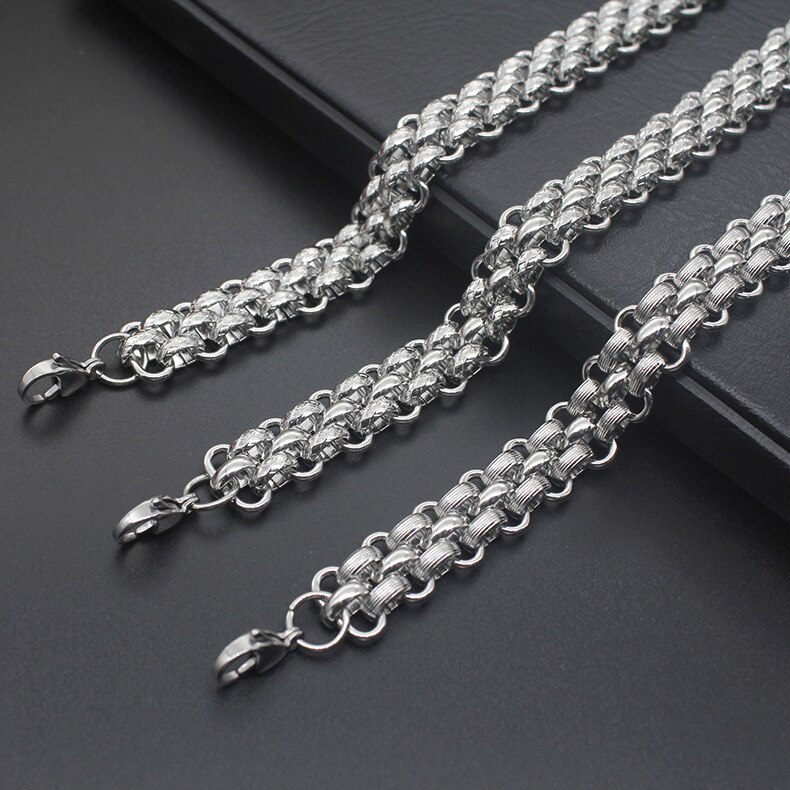 Mode Titanium Stalen Armband Rvs Heren Ketting Wilde Temperament Creatieve Sieraden
