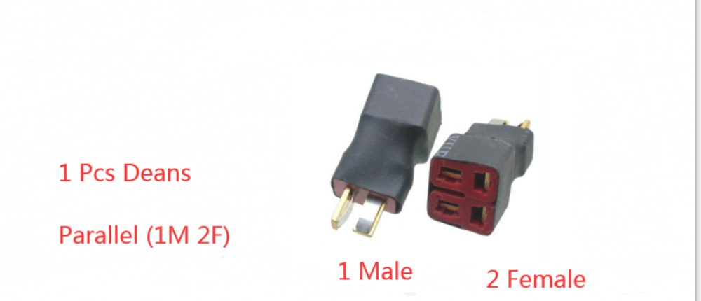 1 SZTUK Deans T Plug EC3 EC5 XT60 XT90 Równoległy adapter szeregowy Lipo Battery Converter Złącze Wtyczka DIY RC Model akcesoria: Czerwony