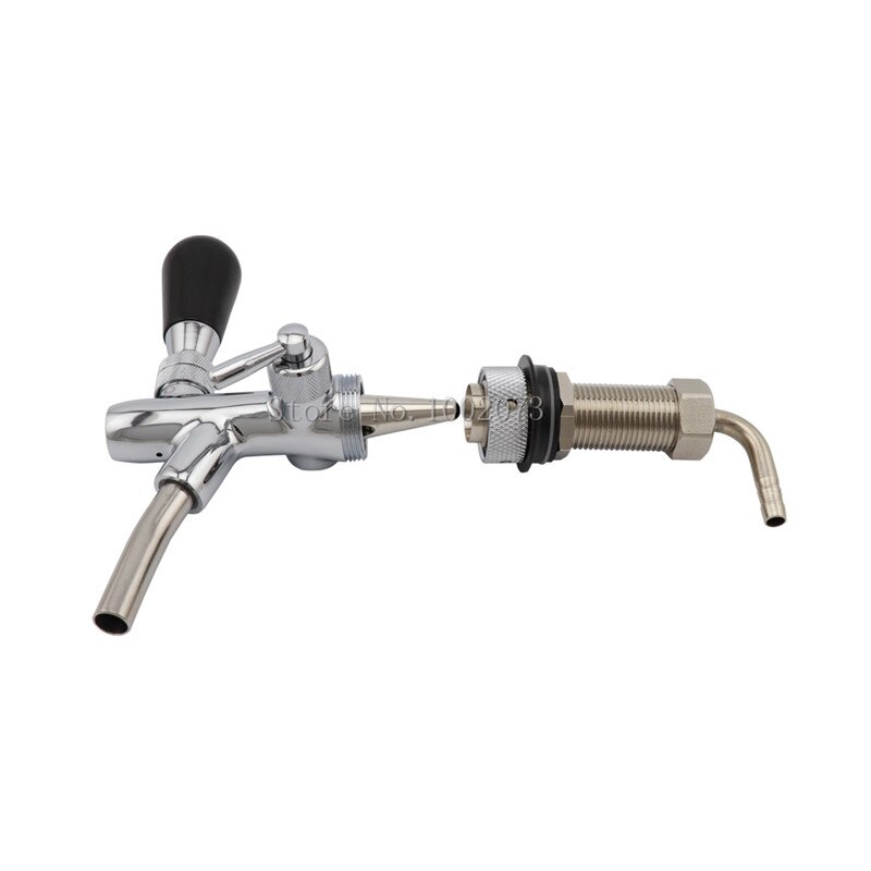 Homebrew Draft Beer tap faucet G5/8 Thread Adjustable Faucet with 75mm Long Shank Keg Tap Spout Beer Dispenser Tap