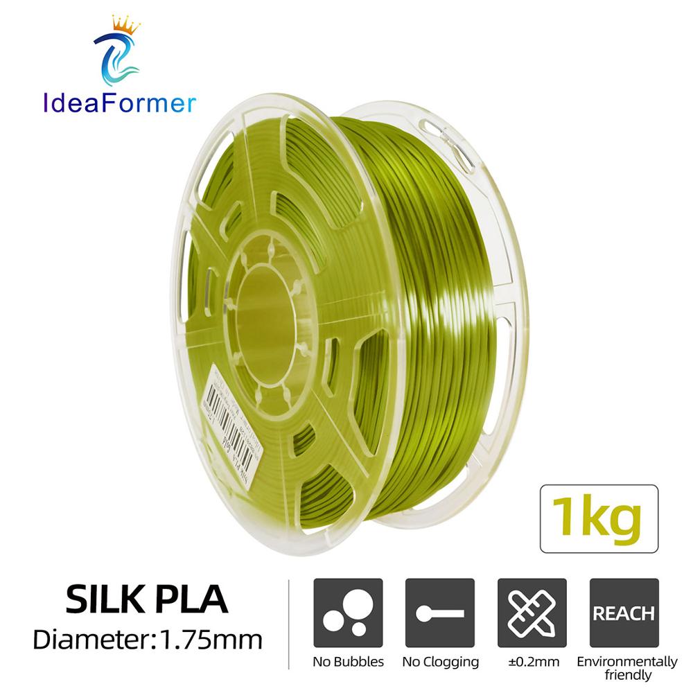 Ideaformer 1.75Mm Pla Zijde-Pla Filament 1Kg Transparante Spool Multi-Coloured Verbruiksartikelen 3D Plastic Printing Materialen filamento.: Silk PLA-Gold