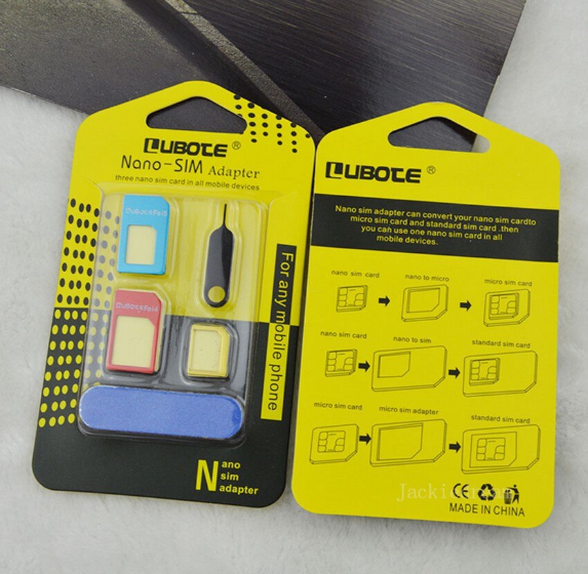Nano Sim-kaart Naar Micro Standard Adapter Adapter Converter Set Voor Iphone 6S 5S 4