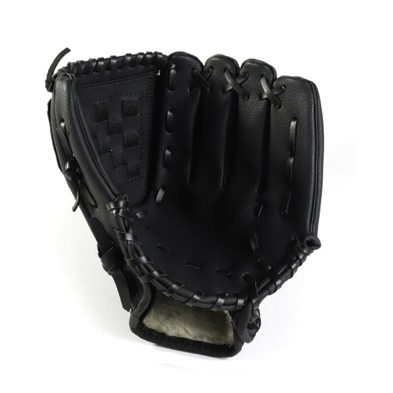 Baseball gant Softball pratique équipement taille 10.5/11.5/12.5 main droite pour enfant jeunesse adulte homme femme Train trois couleurs: Black / 11.5 inches