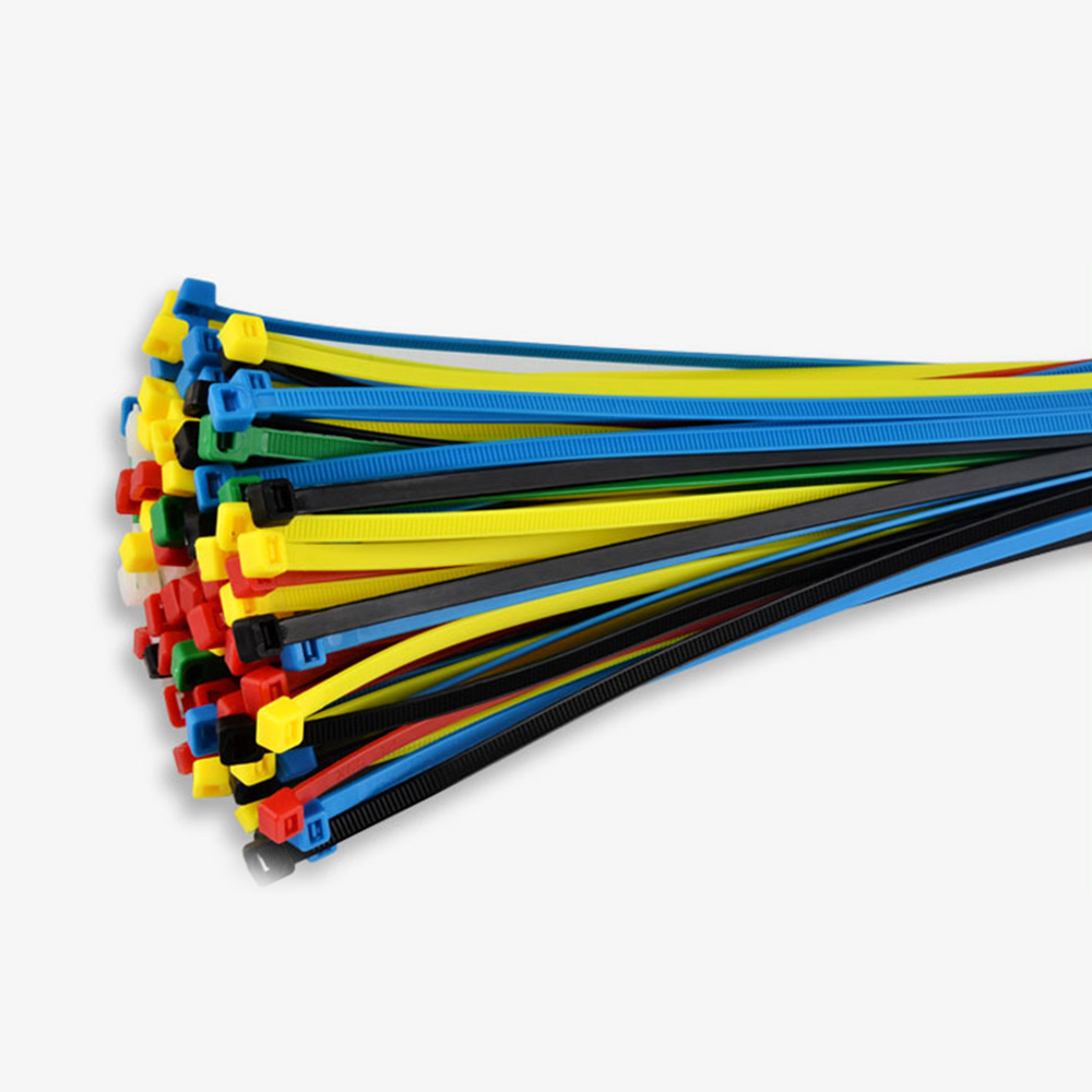 Câble en fil de plastique et de Nylon | Verrouillage automatique, cravates zippées, câble vert, fil de serrage, boucle de fixation, câble diverses spécifications 100 pièces