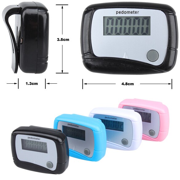 LCD Electronic Digital Pedometer Run Walking Pedometer Calories Walking Distance Movement Counter for Outdoor Sports
