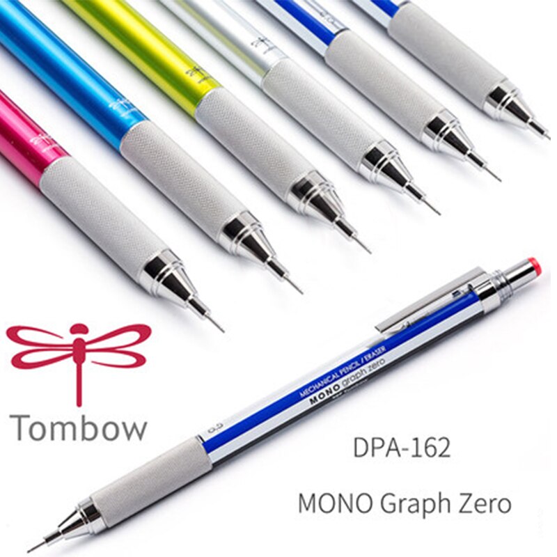 Tombow-lápiz de libélula de Japón, accesorio de agarre de metal, bajo centro de gravedad, automático, DPA-162, lápiz móvil, 0,3/0,5mm