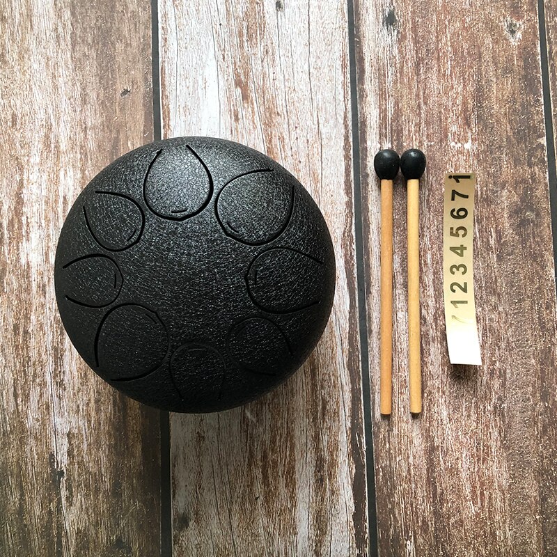 5.5 inch Steel Tongue Drum Mini 8 key Tone G Tune Hand Pan Drum Tank Drum with Drumsticks Percussion Instruments