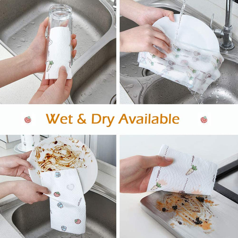 Trapo perezoso, paño desechable para platos, trapo húmedo y seco, trapo no tejido lavable, trapo desechable de aceite antiadherente