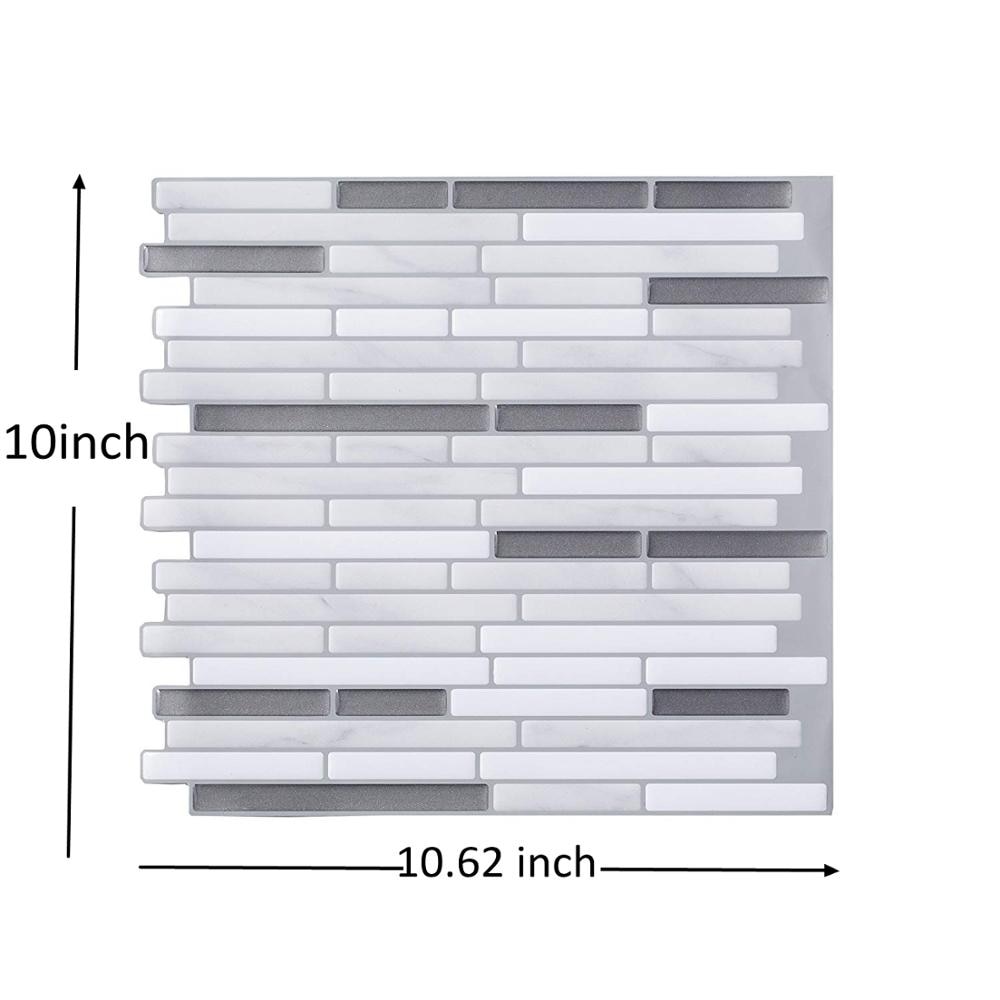 3D Mosaic WallSticker Backsplash DIY Kitchen Bathroom Wall Sticker Peel and Stick Tiles Home Decor Wall Sticker Vinyl 3D Tiles