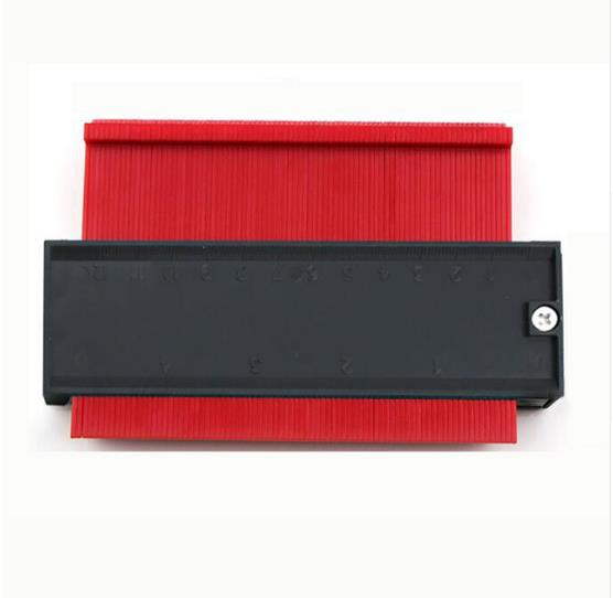 Kształt miernik duplikator profil duplikator miernik kontur znakowanie drewna szablon plastikowy kontur kopiuj powielacz narzędzie pomiarowe: czerwony