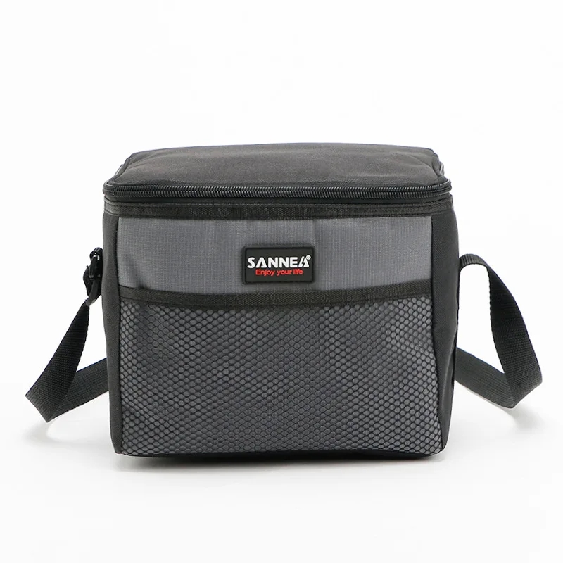 5L Picnic Bags Outdoor Camping Multi Waterproof Student Lunch Bag Adjustable Shoulder Strap Carrying Lunch Box Ice Pack Bag: Beige