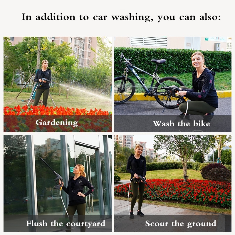 Draadloze Hoge Druk Wasstraat Waterpistool Draagbare Lithium Batterij Hogedrukreiniger Schuim Generator Tornado Auto Accessoires