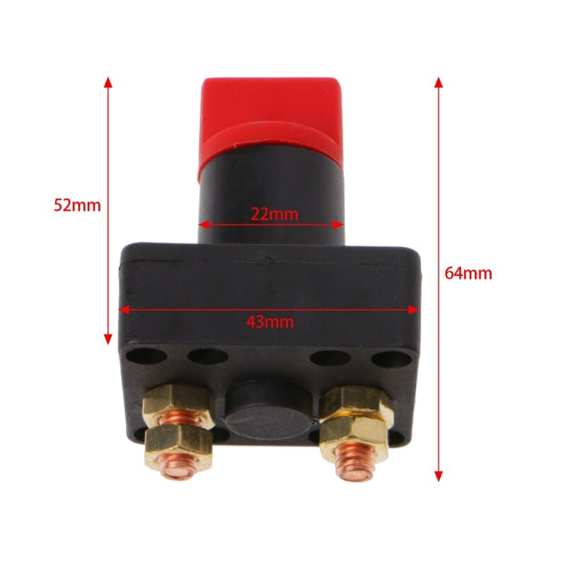 QILEJVS DC60V 100A Battery Master Disconnect Rotary Cut Off Switch For Automotive Boat