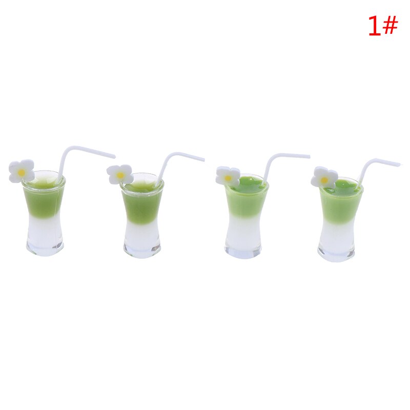 4pcs 1/12 Dollhouse Miniature Resin Cocktail Cup Drink Glass Toy Doll House Decoration 1:12 Simulation Room Furniture Toys: A