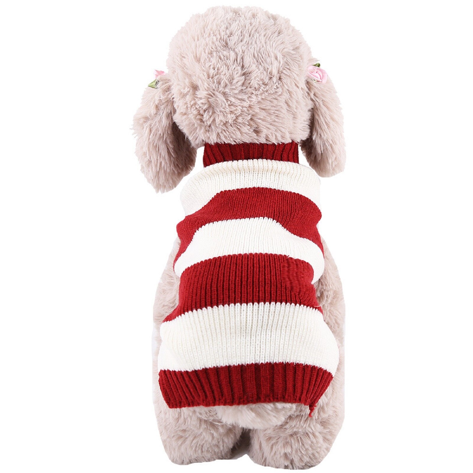 Hond Kat Warme Trui Kleding Winter Coltrui Gebreide Puppy Kleding Honden Vest Kleding, Roze B, S
