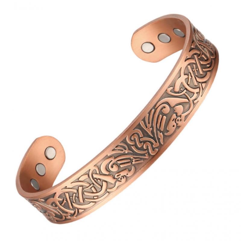 Jewelry Health Care Anti Arthritis Rheumatism Pain Relief Bio Magnetic Copper Bracelets Bangles For Women: AL1249-RoseGold