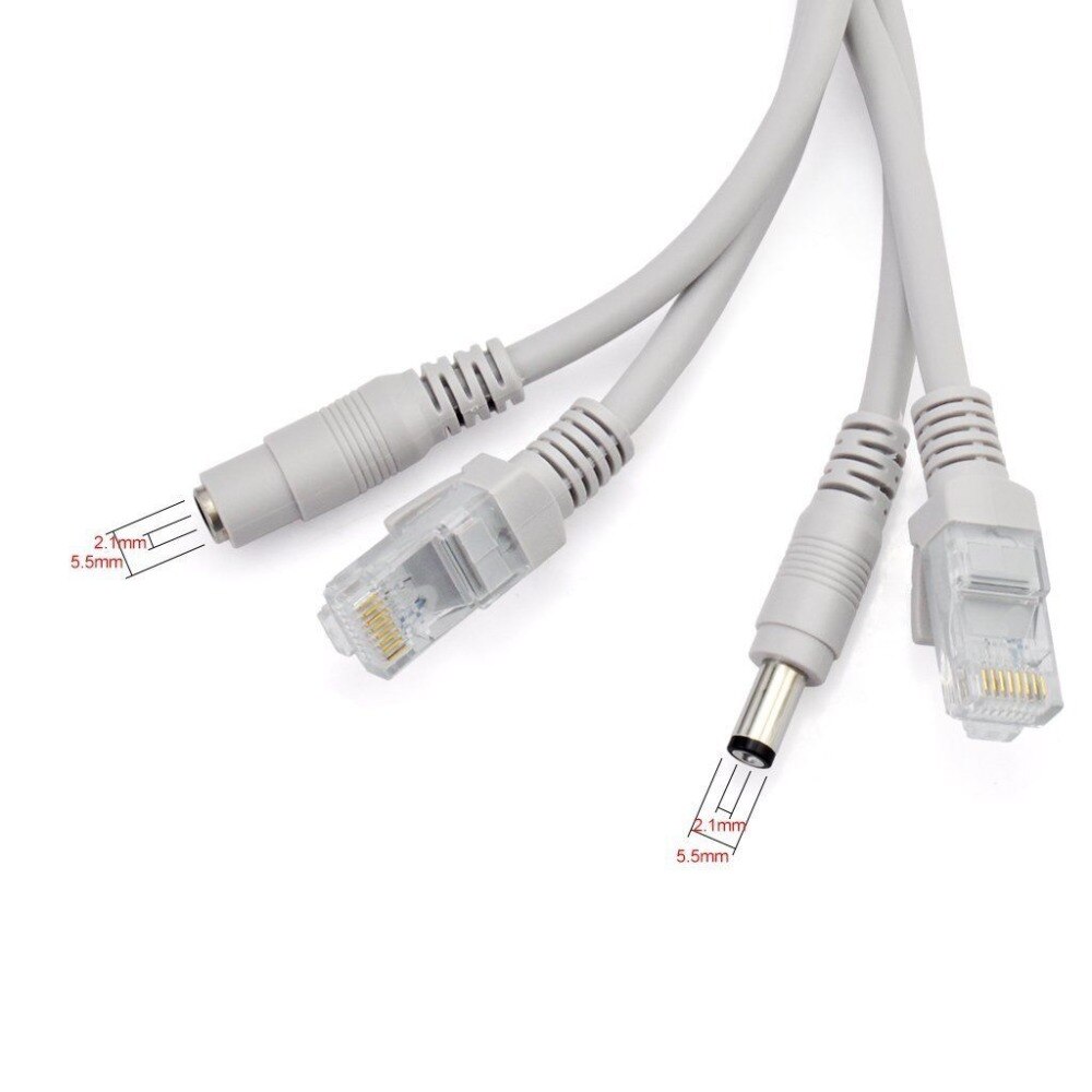 15M/20m/66ft CCTV Network Cable RJ45 Cable with 12V DC Power 2.1x5.5mm CAT5/5e Cameras Ethernet Cable For CCTV IP Camera
