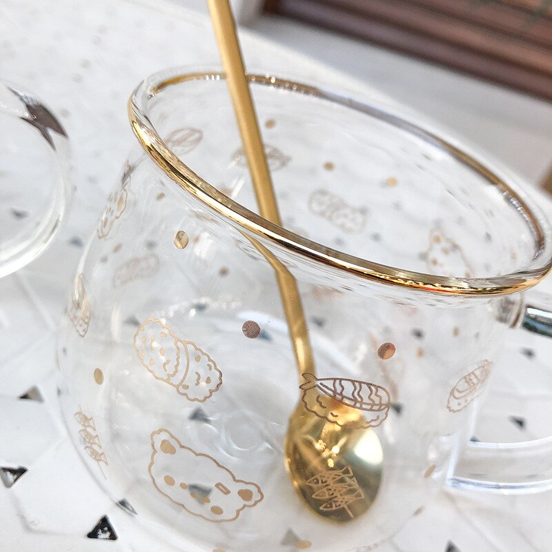 400ml creatieve melkglazen schattige waterbekers