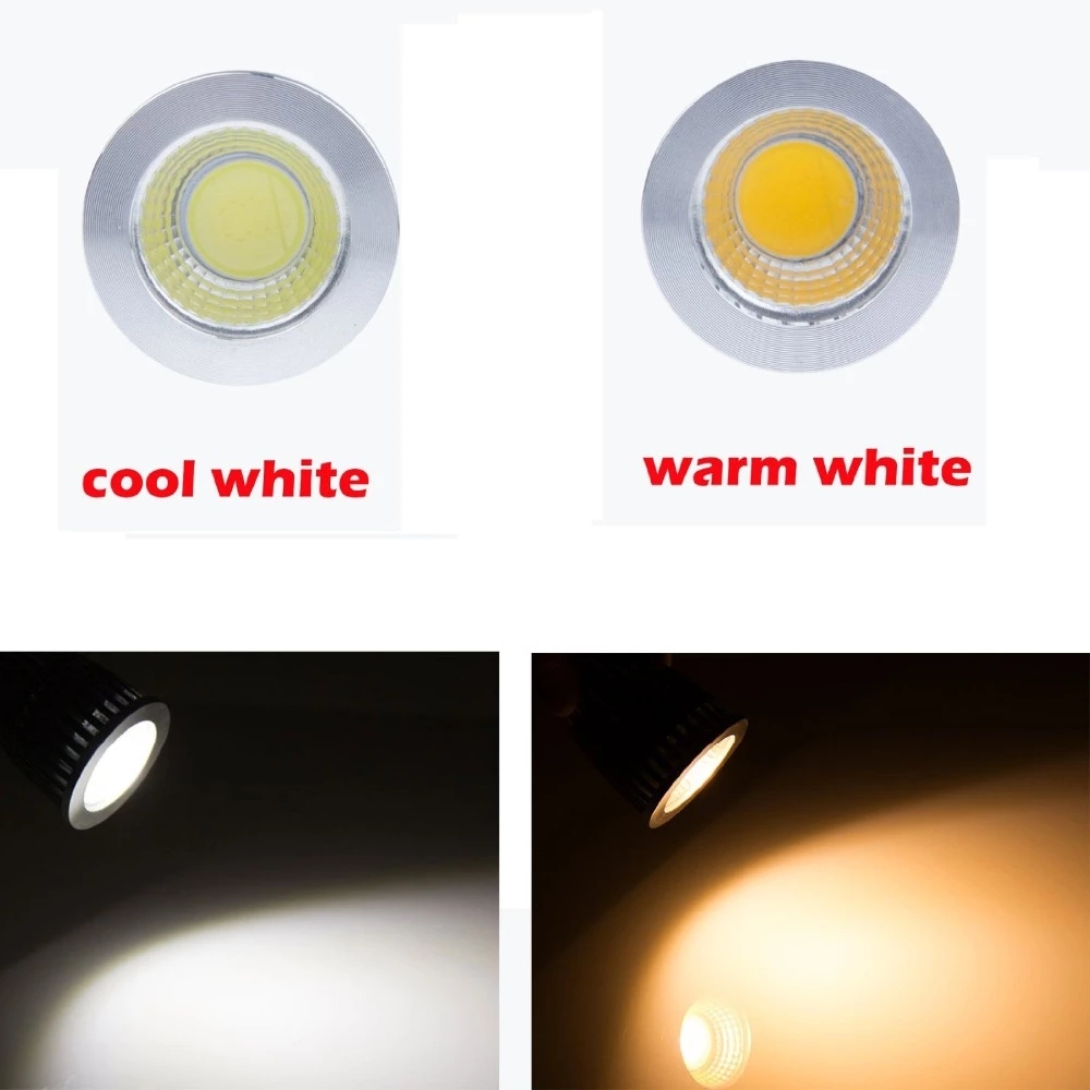 Nueva Lampada Led de alta potencia MR16 GU5.3 COB 6w 9w 12w foco Led Cob regulable blanco frío cálido MR16 12V bombilla GU 5,3 220V