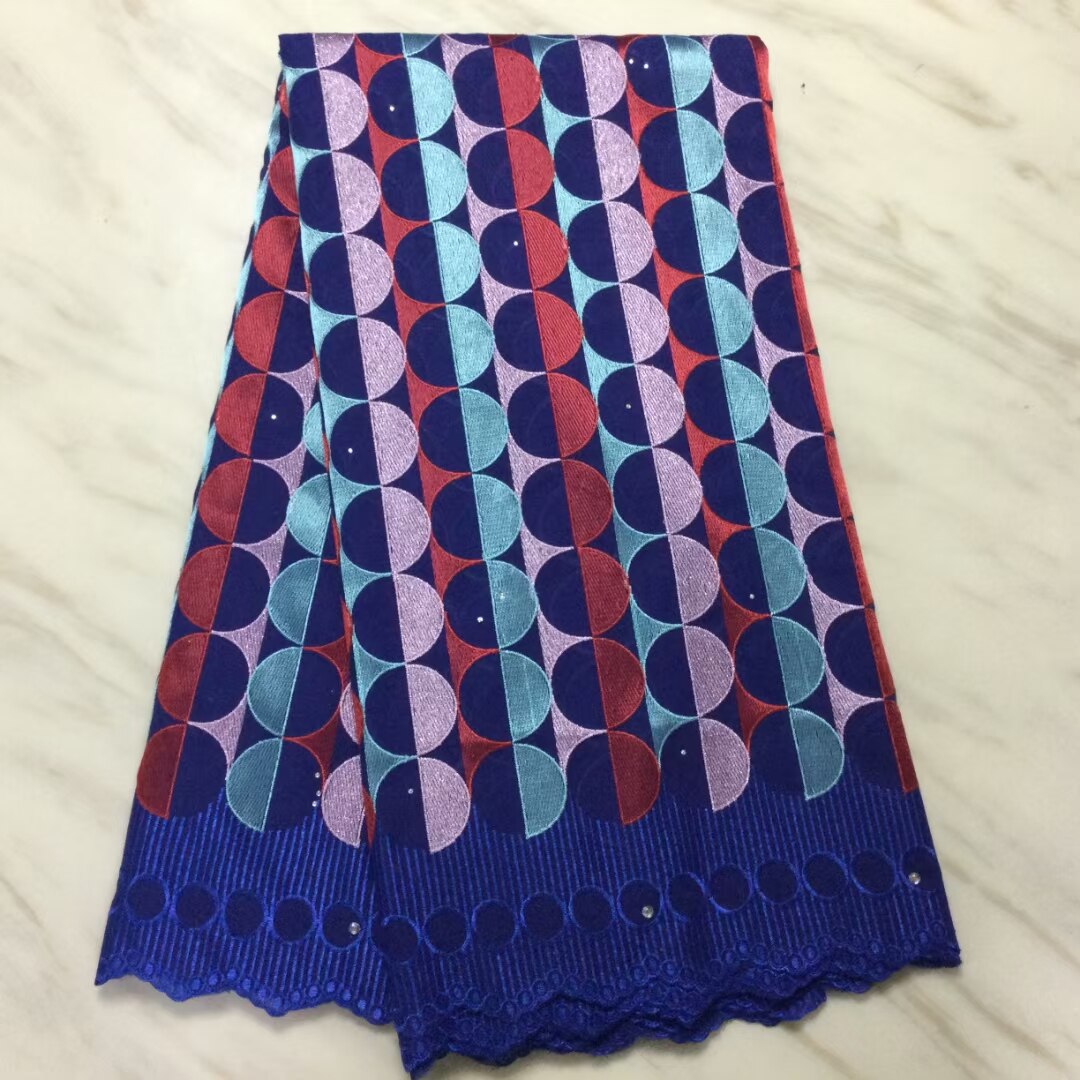 Tela de encaje de gasa de algodón suave y seco, tejido clásico de , colores combinados, africano, suizo, para vestidos de , _ X: as Picture6