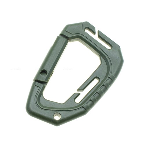 1pcs/pack D Shape 200LB Plastic Snap Clip Carabiner Mountaineering Buckle Outdoor Hanging Keychain Hook Climbing Accessories: Army Green