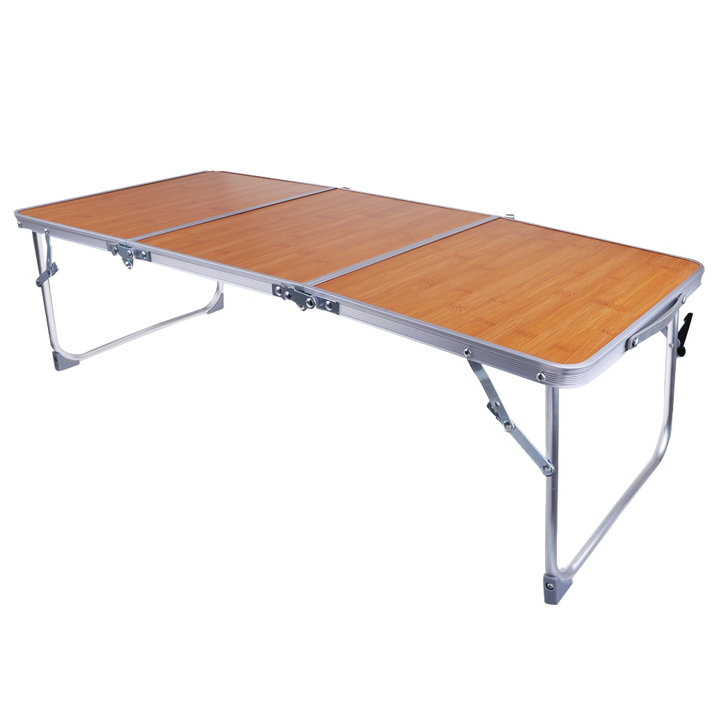 Foldable Aluminum Alloy Dining Table Lengthened Reinforced Computer Desk Outdoor Garden BBQ Picnic Folding Tables