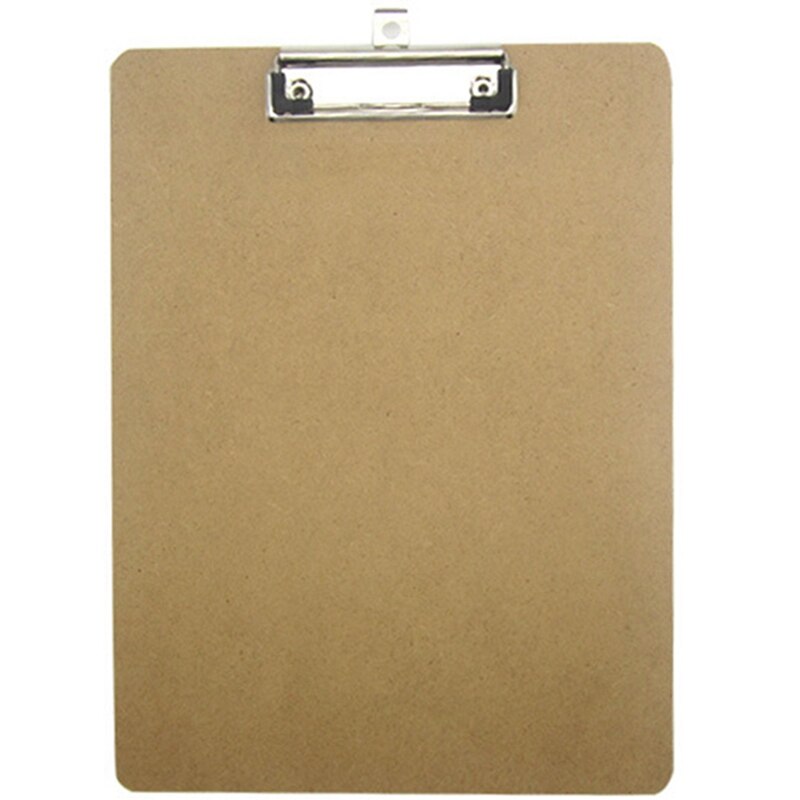 Enkel  a4- storlek trä urklipp clipboard hängande hål mapp hård skiva skrivverktyg kontor skola pappersmaterial