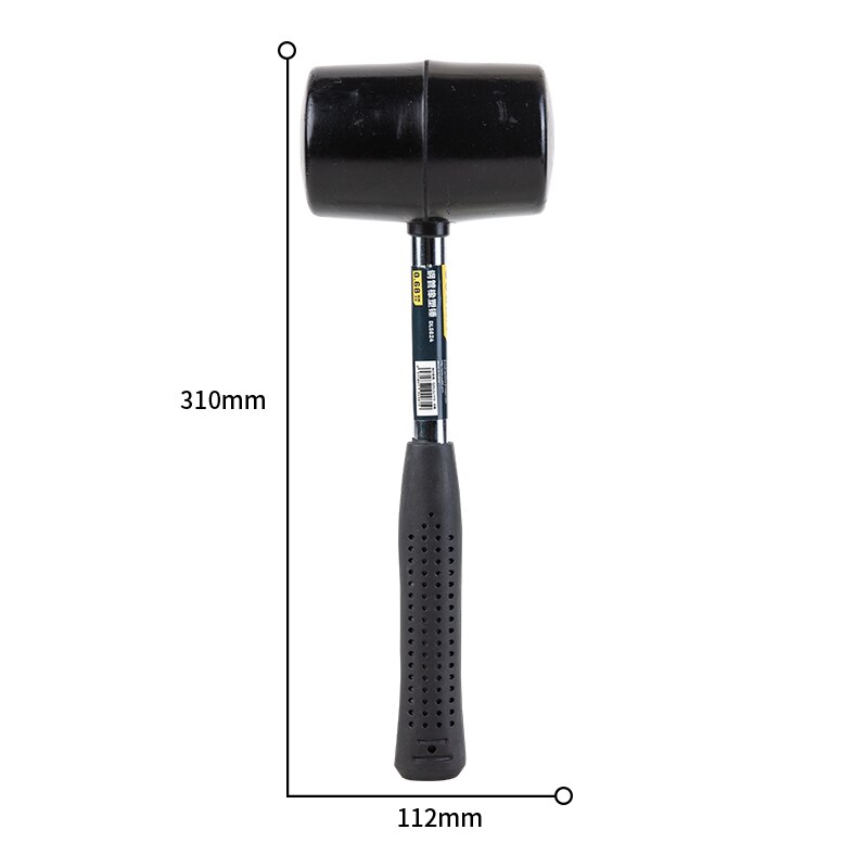 Deli Multifunction Heavy Duty Mallet Rubber Hammer 12/16/24oz Floor Ceramic Tile Installation Hammer Hand Tools