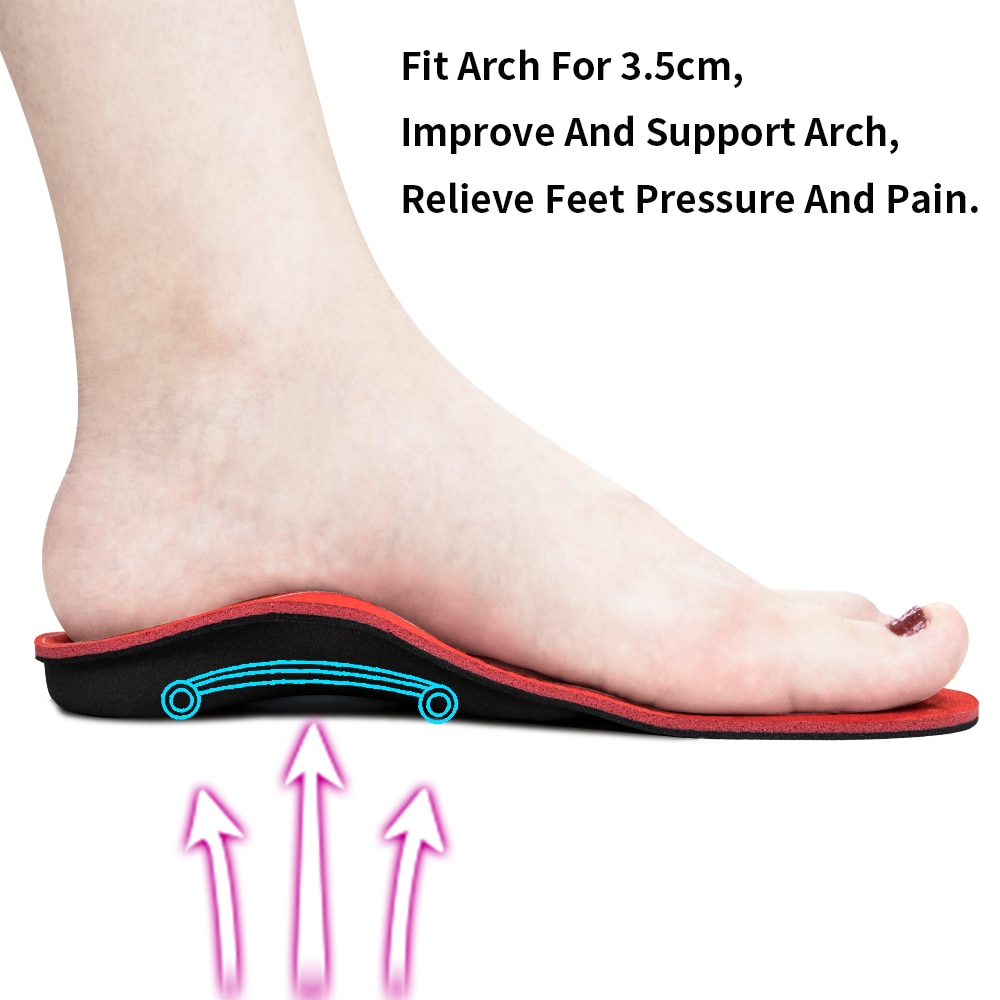 3ANGNI Severe Flat Feet Insoles Orthotic Arch Support Inserts Orthopedic Shoes Soles Heel Pain Plantar Fasciitis Men Woman