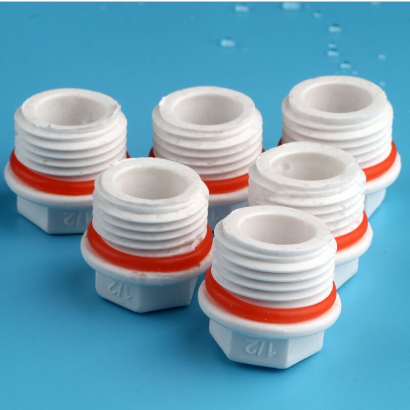 1/2" Inch Male Thread Plastic Plug PVC Pipe European Standard Screw Fitting Tube End Caps Plumbing Accessories diameter 20MM