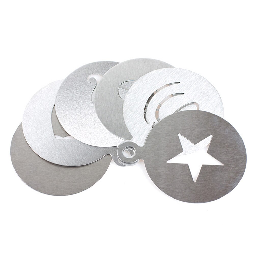Coffee Decorating Stencils Stainless Steel Coffee Art Stencils Barista Template for All Kinds of Mousse Cut Cake Birthday Cake