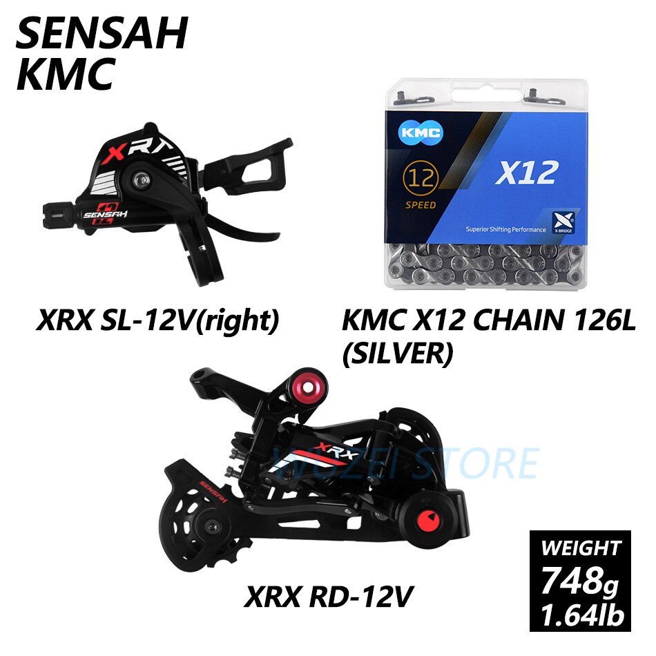 SENSAH XRX 1x12s groupset 170/175mm Crankset XD Flywheel KMC Chain GXP crank sprocket Mountain Bike Derailleurs Kit for M9100