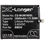 CS 3000mAh / 11.55Wh batería para Xiaomi M1901F9E... M1901F9T... Mi jugar BM3H