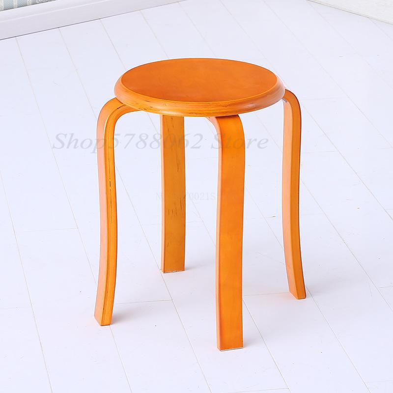 Hjem afslappet spisebordsstol miljøvenlig træskammel let vedligeholdelse ren træskammel: 2