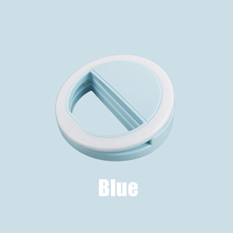 Anneau lumineux LED pour téléphone Portable, lampe à Selfie pour iPhone SE 2 X Xs Xr 8 Plus 11 Pro Max Huawei P40 P30 Lite Samsung M31: Bleu