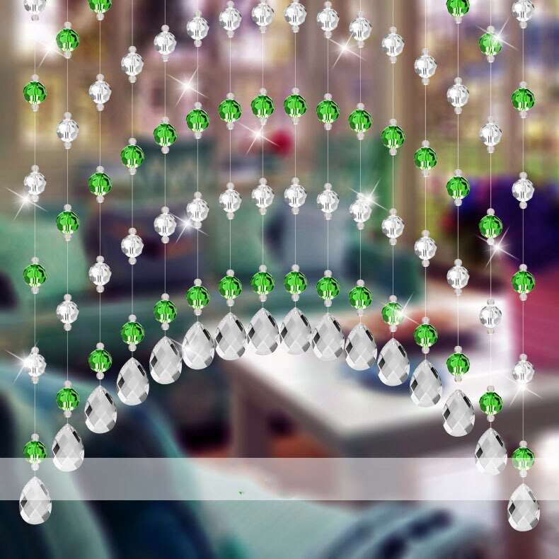 Corde de perles de verre arylique | Rideau de suspendu à l'écran, perles de cristal 12 couleurs 20 mètres, décorations de fête à la maison: color 7