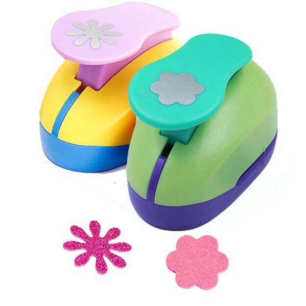2.5cm(1 inch) Circle and Wave Circle Shape hole punch set Puncher Crafts Scrapbooking round DIY Paper Cutter Punches Free ship: Sixflower and Daisy
