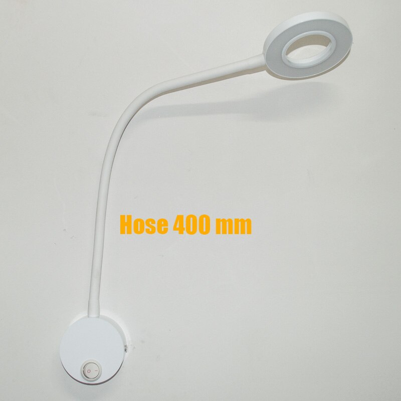 LED-tuyaux-mur-applique 5W 360 ° Chambre à coucher Flexible avec interrupteur à LED, anneau lumineux pour Selfie, lapms muraux d'intérieur pour maquillage, lecture sur le chevet