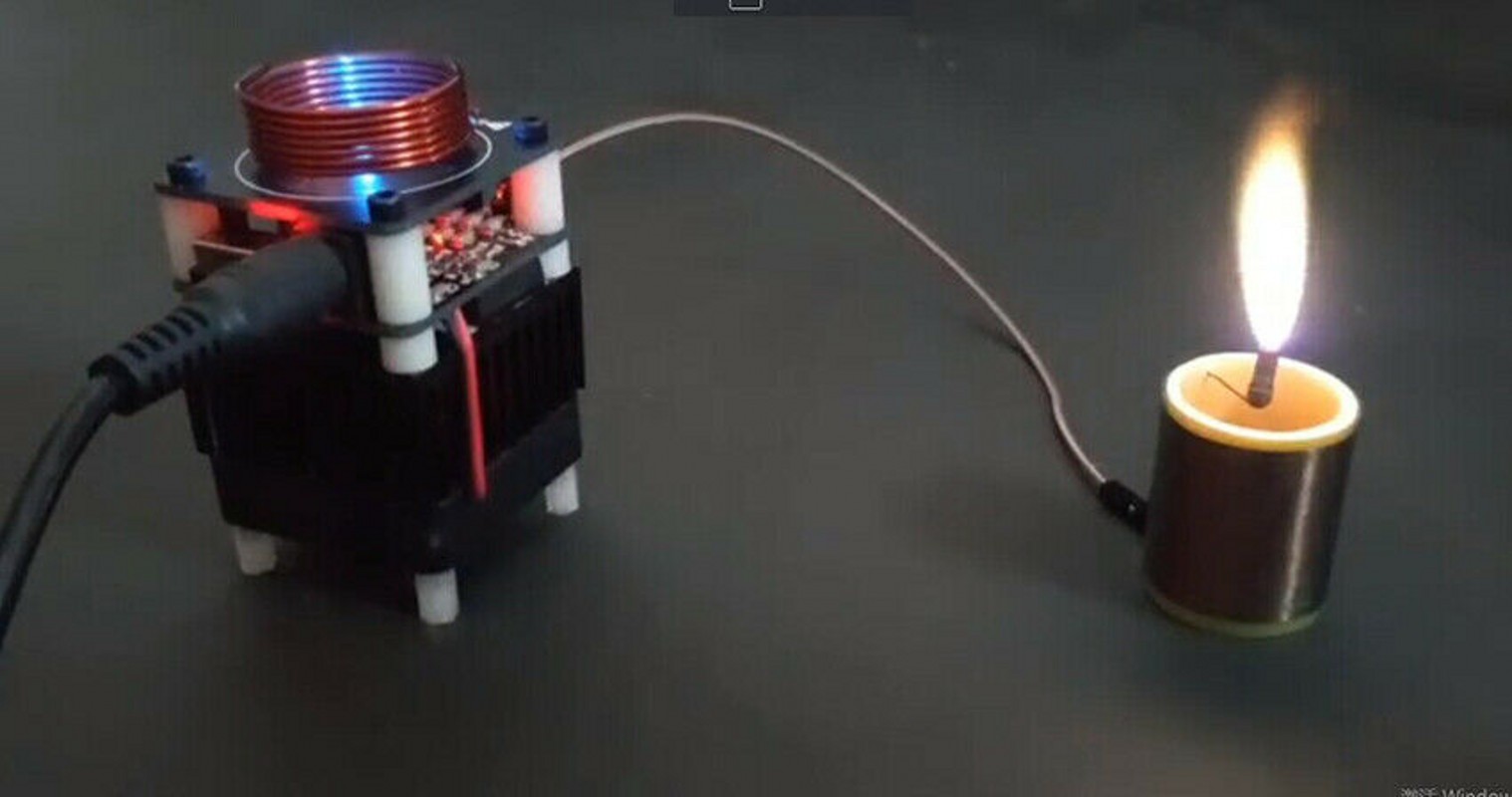 Tesla Coil Hfsstc Elektronische Kaars Hoge Frequentie Plasma Vlam Demo Diy 36-48V