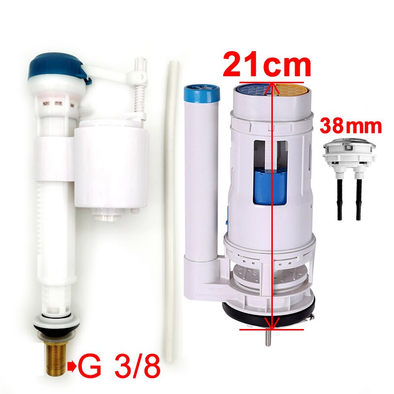 Inlet Toilet Tool Float Adjustable High-grade copper Water Valve G1/2 and G3/4 Toilet Water Tank Filling inlet valves: G3 8 21cm B