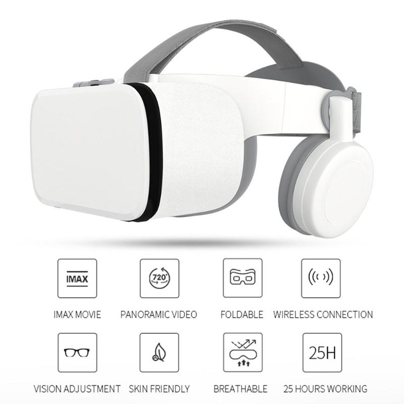 BOBO VR Z6-auriculares de realidad Virtual con Bluetooth, gafas 3D VR, gafas para juegos móviles, Audio y Video, Cable de carga USB dedicado