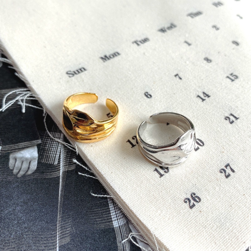 S'steel 925 sterling sølv ringe til kvinder enkle uregelmæssige guldring anillos plata 925 til mujer bague argent fine smykker
