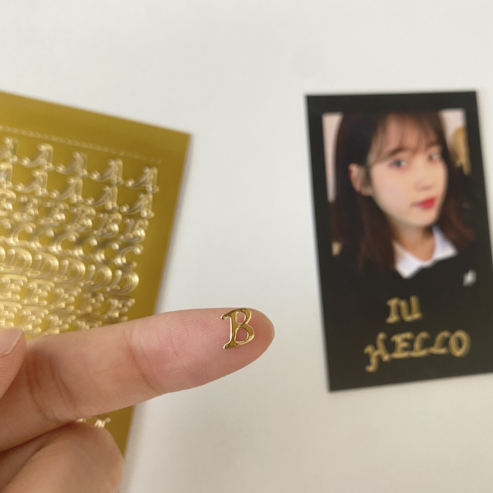 Pegatinas de letras y números para Álbum de tarjetas de Idol DIY, pegatina de diario de Scrapbooking bronce de oro y plata, papelería coreana, 1 hoja
