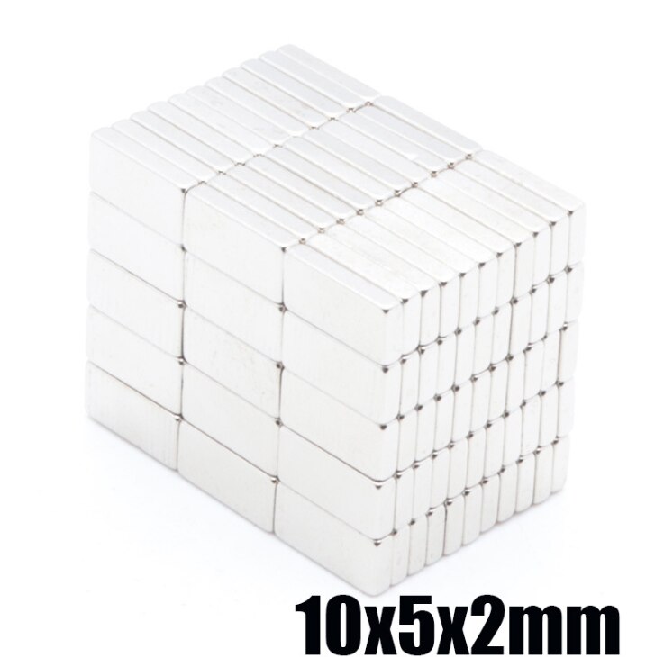 100 ~ 1000 Stuks 10X5X2Mm Cuboid Block N35 Magneten 10x5x2Neodymium Magneet 10X5X2 Permanente Ndfeb Sterke Magnetic10x5x2mm