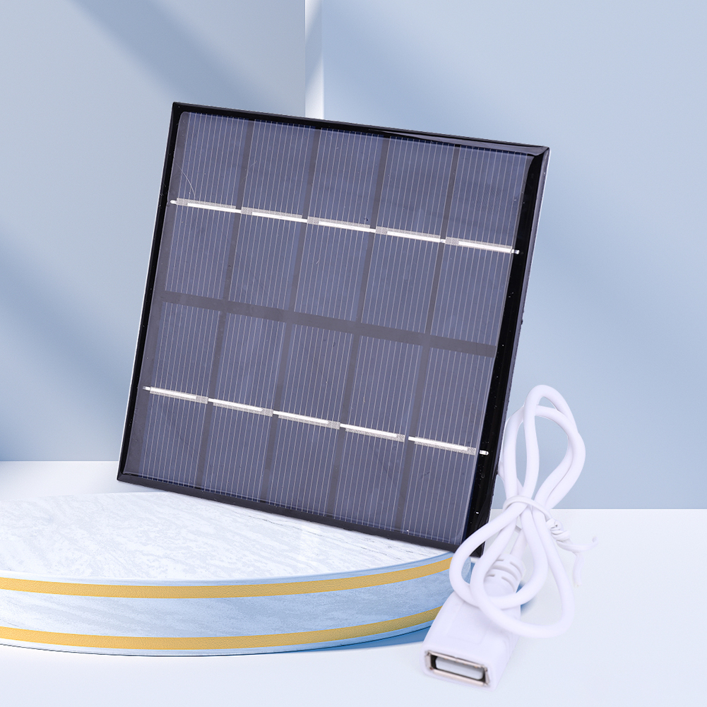 Przenośna ładowarka słoneczna 5W Wyjście USB Polikrystaliczne zewnętrzne panele słoneczne Mobilny zasilacz do ładowarki 3.7 Baterie